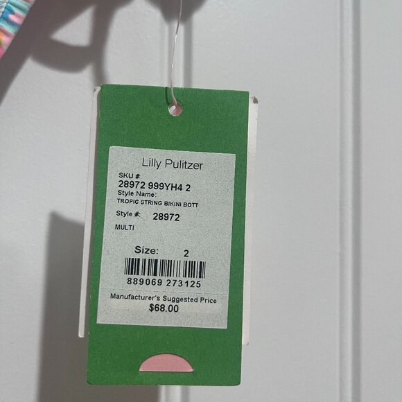 Lilly Pulitzer Tropic String Bikini Bottom Catch the Wave - Picture 4 of 4
